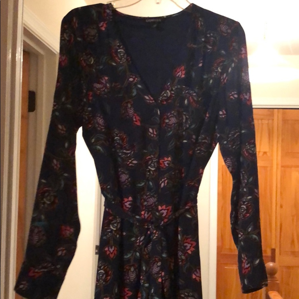 Express V-Neck Floral Maxi Dress Sz M